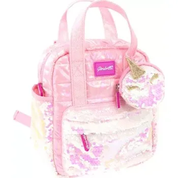 Městský batoh Růžový mini batoh s peněženkou