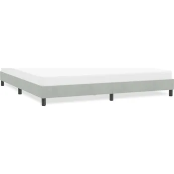 vidaXL Rám postele bez matrace světle šedý 180x220 cm samet