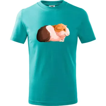 Chlapecké tričko Morče - kreslené z boku - Tričko dětské bavlněné - 134 cm/8 let ( Emerald )