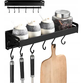 Věšák Kuchyňský nástěnný organizér S HÁČKY NEREZOVÁ OCEL