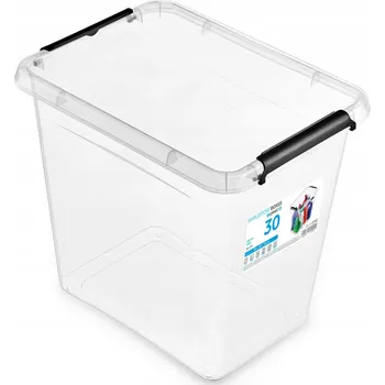 Úložný box Kontejner krabička, organizér s víkem, 30 l