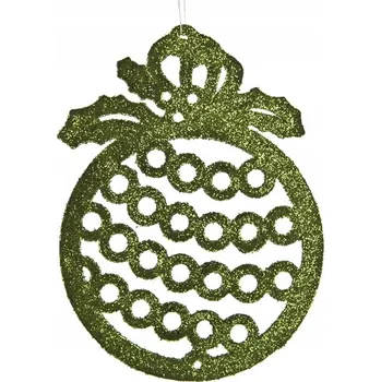 Vánoční dekorace Prolamovaná Vánoční Koule , Zdobená Vánoční Koule , Tvarované Vánoční Baňky vánoční koule 10 cm, 12 ks