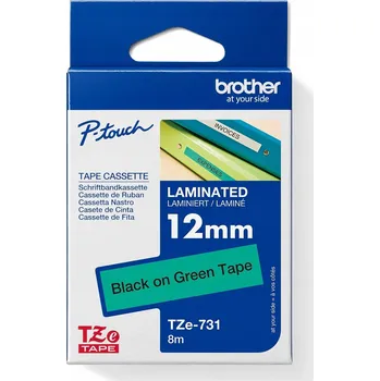 Pásek do tiskárny Laminovaná páska Brother TZe-731 12 mm x 8 m