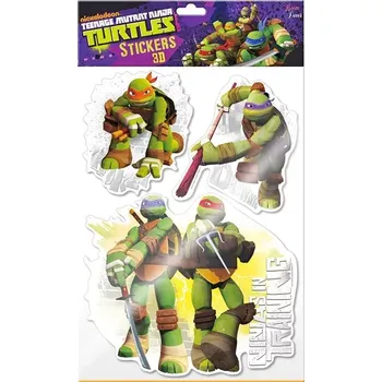 Samolepící dekorace 3D nálepky na zeď Ninja želvy