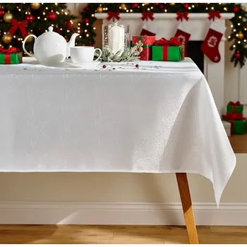 ubrus Vánoční ubrus na stůl BRIGHT STAR 145x220 cm bílá