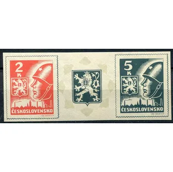 Poštovní známka Českosloveská pošta (1945) Pof. 360 - 361 ** - Československo - známky z Košického aršíku