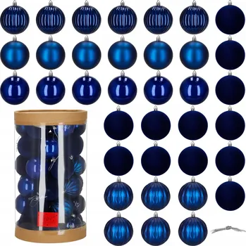 Vánoční dekorace CA0972 SADA VÁNOČNÍCH KOULEK 8 CM 36 KS