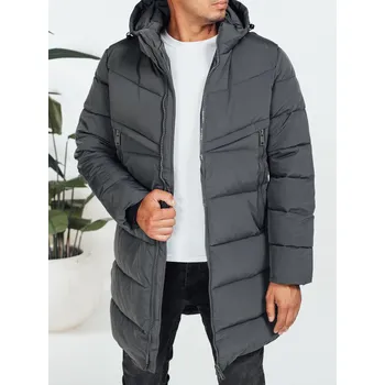 Dstreet Pánská bunda zimní s kapucí prošívaná TX5070 Barva: Tmavě Šedá, Velikost: XL