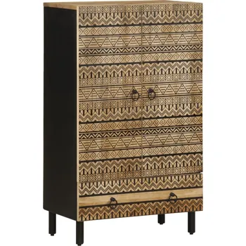 Příborník do zásuvky vidaXL Skříň highboard 60x33,5x100 cm masivní hrubé mangovníkové dřevo