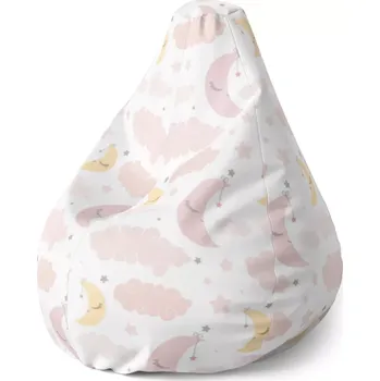 Sedací pytel Sablio Sedací vak Pear Měsíčky - 70 x 95 x 15 cm