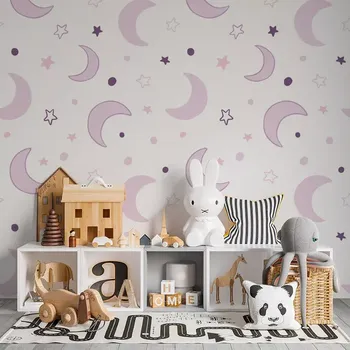 Tapeta Sablio Tapeta Fialové měsíčky - 125x75 cm