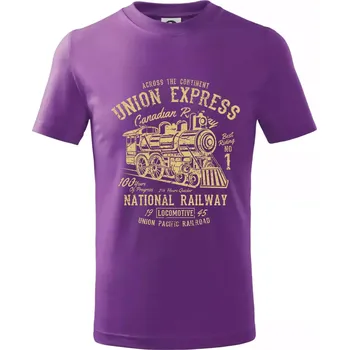 Union Express - Tričko dětské bavlněné - 134 cm/8 let ( Fialová )