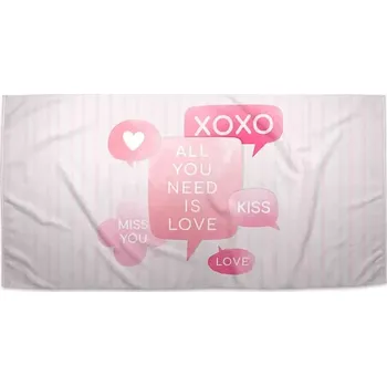 Osuška Sablio Ručník All you need is love - 30x50 cm