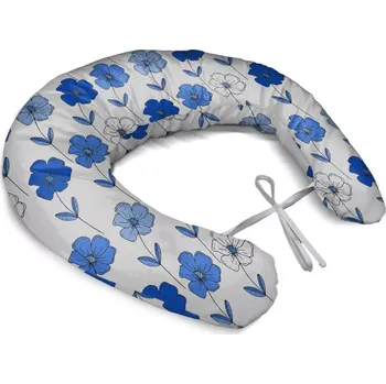 Polštář Sablio Těhotenský polštář Modré květiny