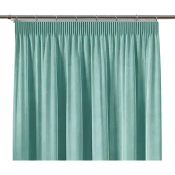 Obraz Hotový závěs na pásce žabky mátová 140x240samet WELWETOWA VELUR hladká