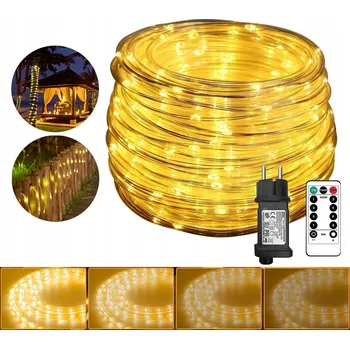 Vánoční dekorace SVĚTELNÝ HAD VÁNOČNÍ OSVĚTLENÍ NA STROMEČEK DRÁTKY 100 LED VNITŘNÍ/VENKOVNÍ SVĚTLA BÍLÁ TEPLÁ