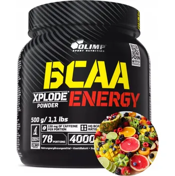 Aminokyselina BCAA Prášek pro Regeneraci po Tréninku a Sílu Olimp 500 g Ovocný Punč