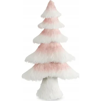 Vánoční ozdoba VÁNOČNÍ OZDOBA STROMEČEK DEKORACE 2 KS 7 15x12x40 cm BÍLÁ