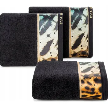 Ručník EVA 15 RUČNÍK DO KOUPELNY STŘEDNÍ 50x90 cm 1 KS ČERNÝ