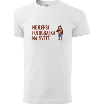 Sablio Tričko s potiskem Nejlepší fotografka na světě - bílé 5XL