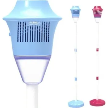 Pouliční osvětlení 20 x 20 x 118 cm Hudební bublinový stojan s nastavitelnou výškou Dekorativní světelný sloup bez baterií pro domov i zahradu modrá