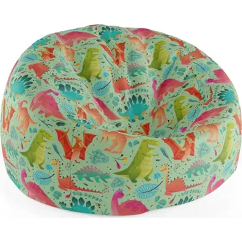 Sedací pytel Sablio Sedací vak Cocoon Dinosauři v trávě - 75 x 45 x 35 cm