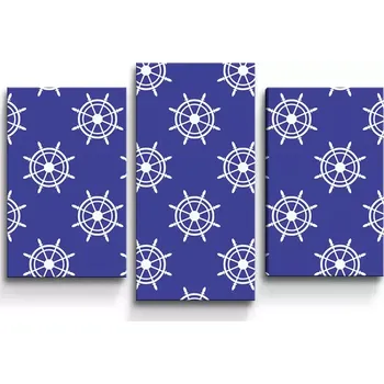 Obraz Sablio Obraz - 3-dílný Bílá kormidla - 75x50 cm