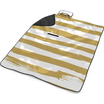 deka Sablio Plážová deka Zlaté pruhy: 200x140 cm