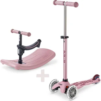 Koloběžka Mini DeLuxe Rock & Go LED rose