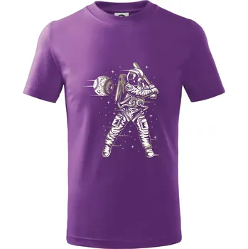 Space Baseball - Tričko dětské bavlněné - 146 cm/10 let ( Fialová )