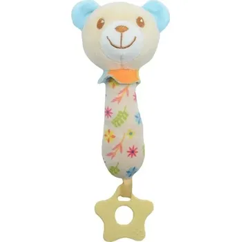 plyšák Hračka s dźvukem – medvídek béžovo‑modrý 17 cm TULILO