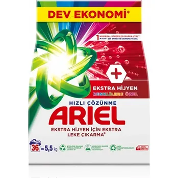 Prací prášek Prací prášek na barevné prádlo Ariel Ultra Oxi Extra Hygiena 5,5 kg