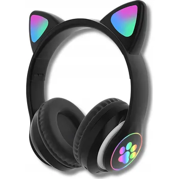 Sluchátka Sluchátka pro děti Kočičí uši Bezdrátová Bluetooth Černá