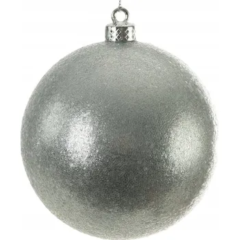 Vánoční ozdoba 4X STŘÍBRNÉ VÁNOČNÍ KOULE KOULE EUROFIRANY