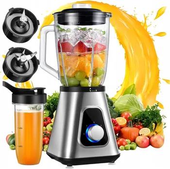 SKLENĚNÝ STOLNÍ MIXÉR ELEKTRICKÝ 1300 W NA LEDOVÉ KOSTKY 1,5 L