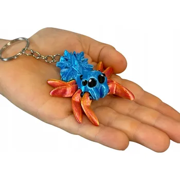 Figurka Kloubový Pavouček Skokan s hvězdou – pohyblivá mini figurka a přívěsek na klíče!