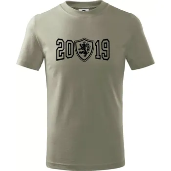 Chlapecké tričko Narozeninový motiv - znak - 2019 - Tričko dětské bavlněné - 98 cm / 2 roky ( Light khaki )