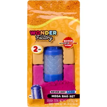 kinetický písek Kinetický písek WONDER FACTORY Never Dry Sand Bag, oranžovo‑červený
