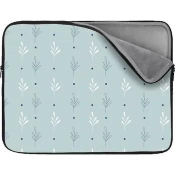 pouzdro na notebook Sablio Obal na notebook Modré a bílé lístky - 13"