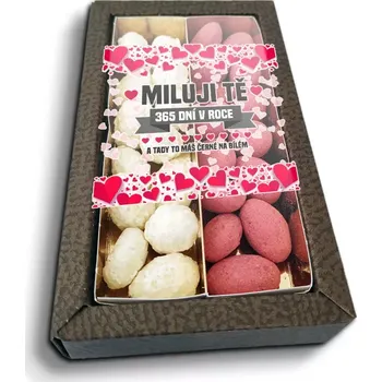 Čokoláda Sablio Mandle v čokoládě Miluji Tě 365 dní v roce - 2x 80g