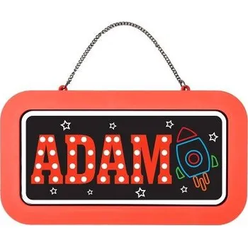 Party dekorace ALBI Neonová cedulka se jménem - Adam