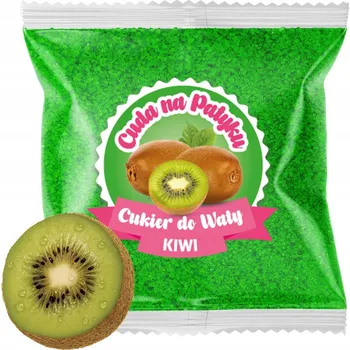 Obraz Cukr na Cukrovou Vatu Barevný do Stroje Ochucený s Příchutí KIWI Zelený 100 g