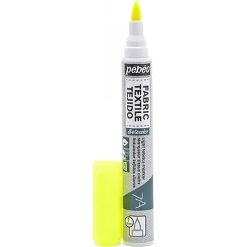 Speciální výtvarná barva Fix na světlý textil 7A Markers Light Fabric 1mm, 71 Fluo yellow