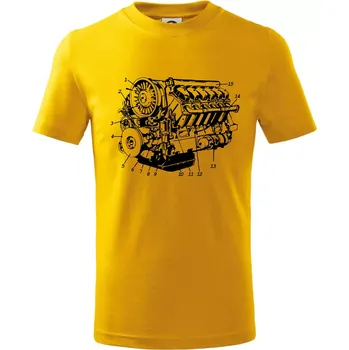 Chlapecké tričko Motor T930 - 3 - Tričko dětské bavlněné - 134 cm/8 let ( Žlutá )