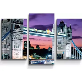 Obraz Sablio Obraz - 3-dílný Tower Bridge - 75x50 cm