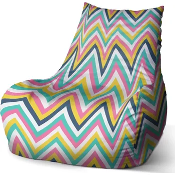 Sedací pytel Sablio Sedací vak Bean Duhové klikyháky - 60 x 70 x 70 cm