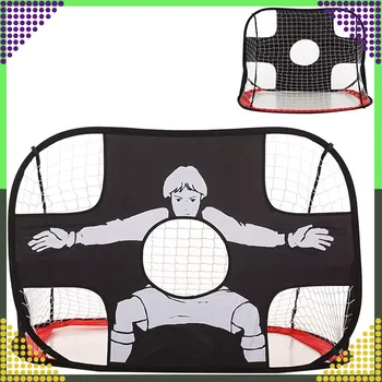 Sportovní branka Skládací fotbalová branka 2v1 s terčovou plachtou pro přesnost