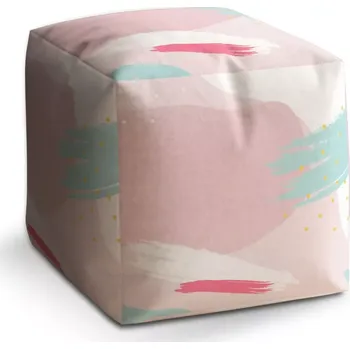 Taburet Sablio Taburet Cube Světlý vzor: 40x40x40 cm