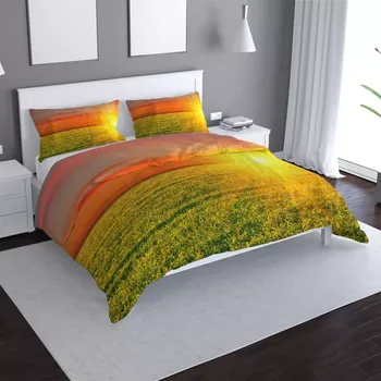 Povlečení Sablio Povlečení Západ slunce nad loukou - 140x200 / 90x70