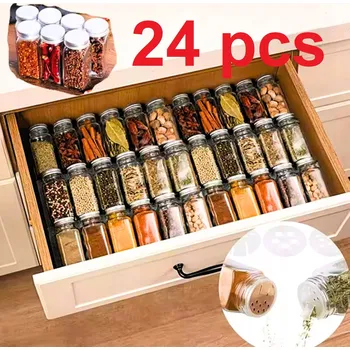 Obraz PRÉMIOVÉ NÁDOBY NA KOŘENÍ Skleničky Organizér Sklenice 24 KS Kořenka